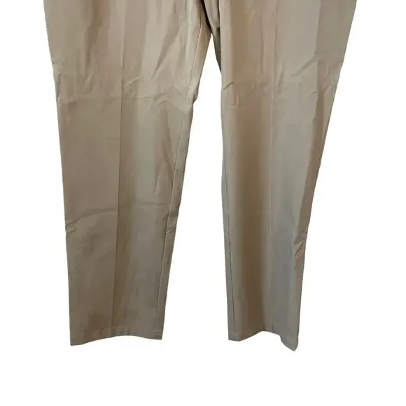 TALBOTS Women's PLUS SIZE Curvy High Rise Trouser Pants Khaki Size 14 Classic - Picture 4 of 9